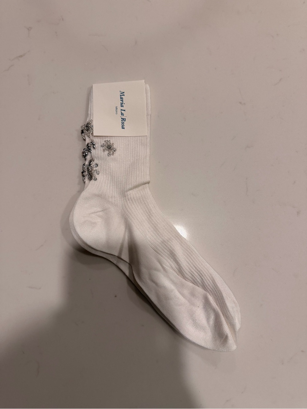 MARIA LA ROSA WHITE CONSTELLATION SOCK - Picture 3 of 4